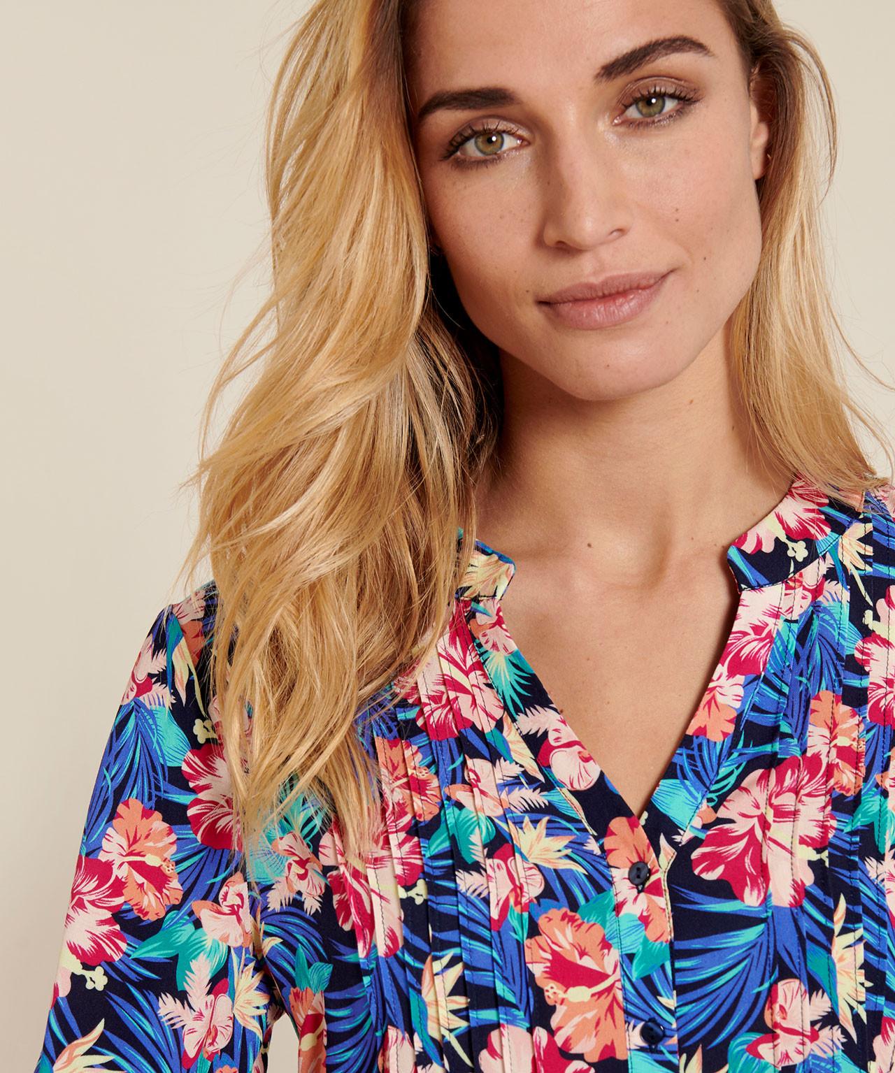 Damart  Tunika mit Tropical Print. 