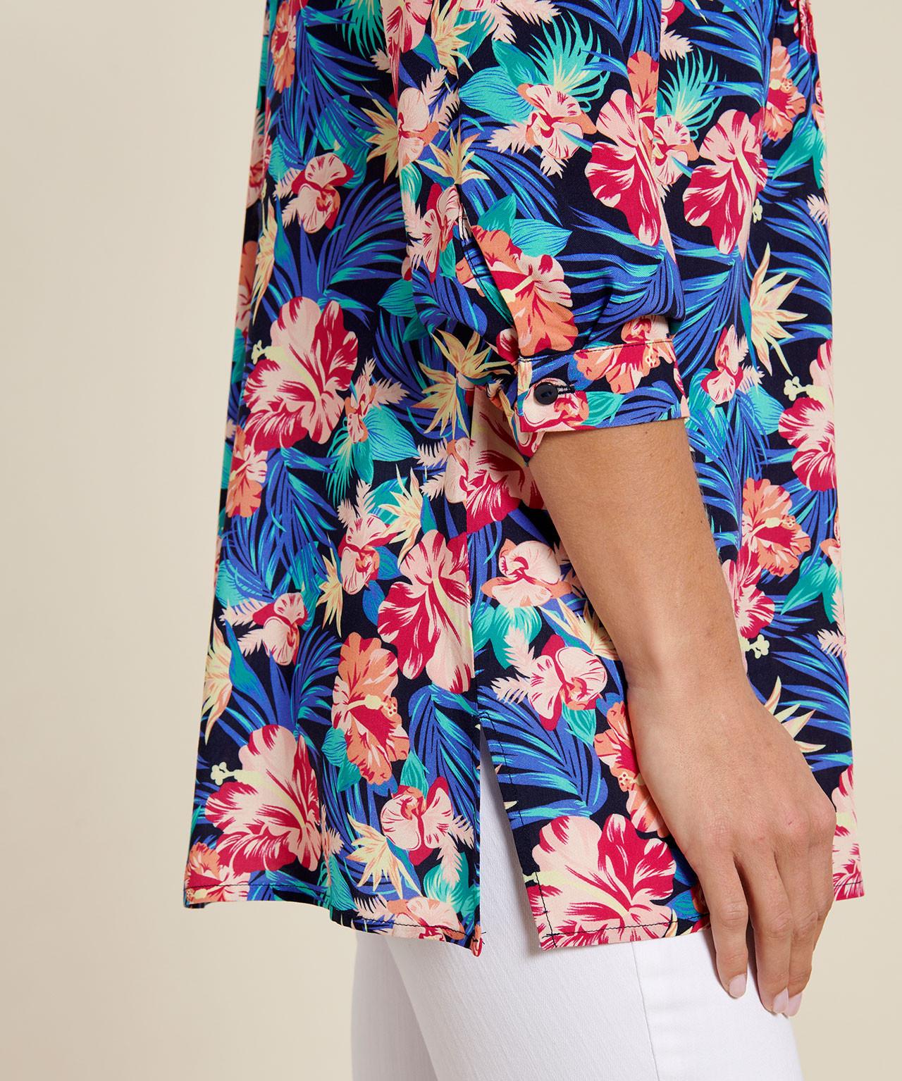 Damart  Tunika mit Tropical Print. 