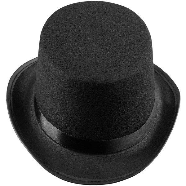 Tectake  Chapeau haut-de-forme noir classique pour enfants 