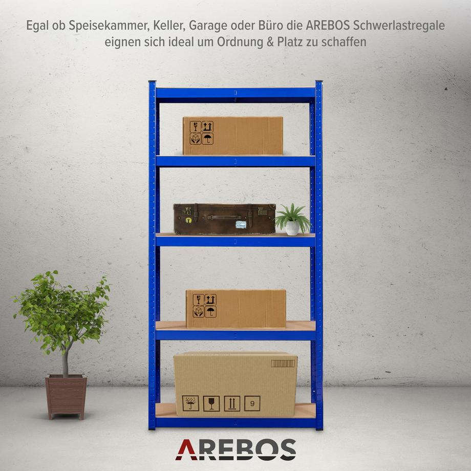 Arebos 2x Schwerlastregale 875kg  
