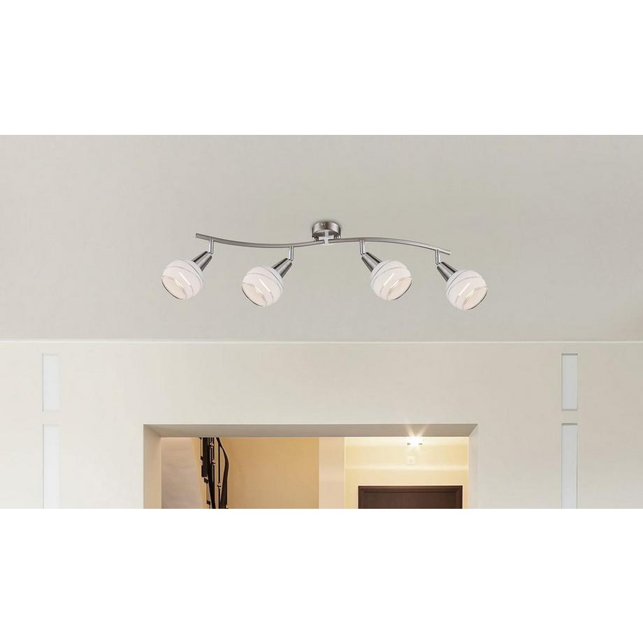 mutoni LED Strahler nickel matt 4xE14 LED 32x70x21  