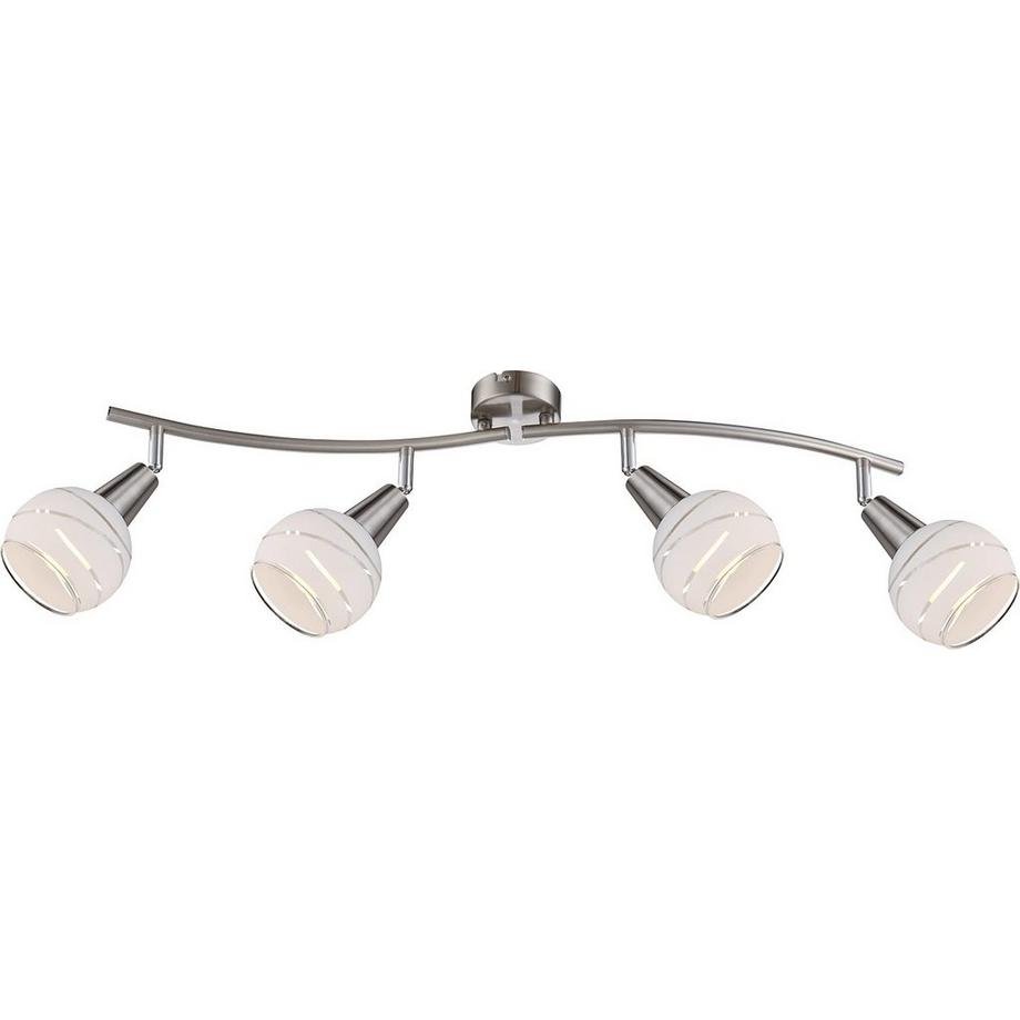 LED Strahler nickel matt 4xE14 LED 32x70x21