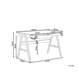 Beliani Table de bureau en MDF Rustique SHESLAY  