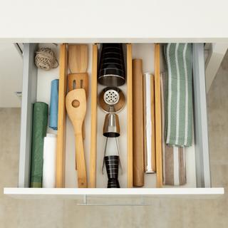 B2X Séparateurs de tiroirs en bambou - lot de 4  