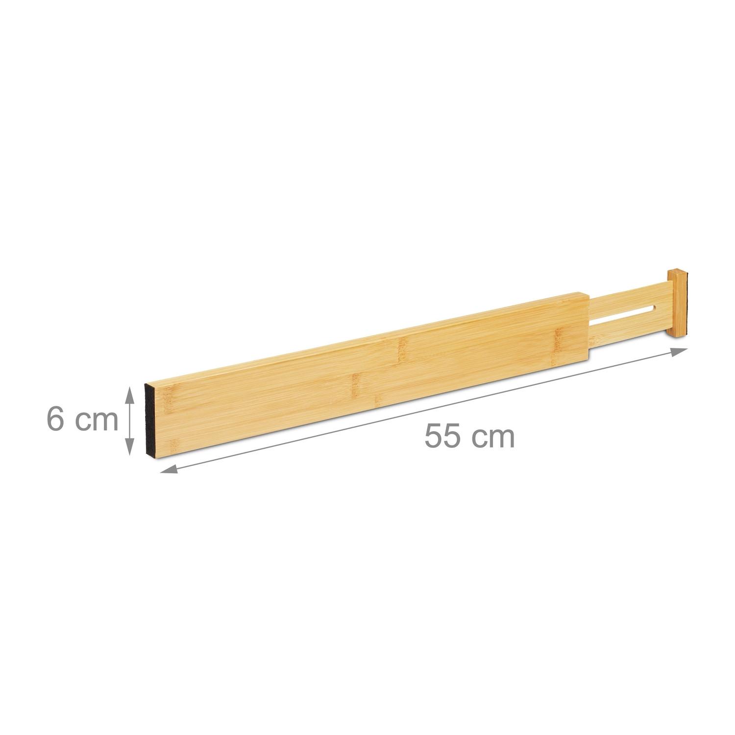 B2X Séparateurs de tiroirs en bambou - lot de 4  