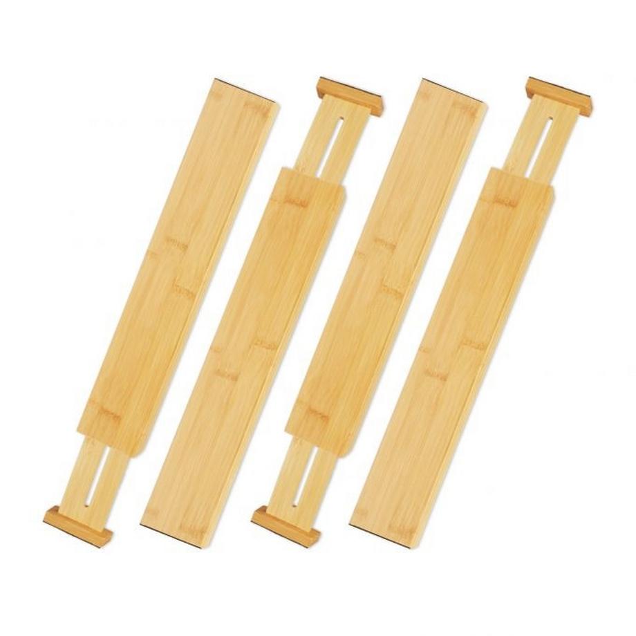 Divisori per cassetti in bambù - set da 4