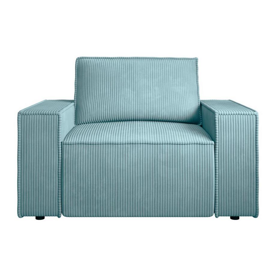 PASCAL MORABITO Sessel - Cord - Türkisblau - AMELIA  