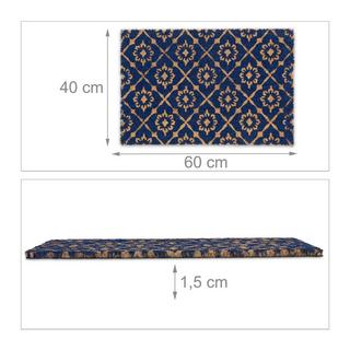 Northio Fußmatte aus Kokosfaser mit Blumenmuster  