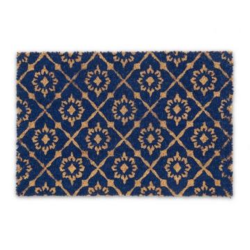 Fußmatte aus Kokosfaser mit Blumenmuster