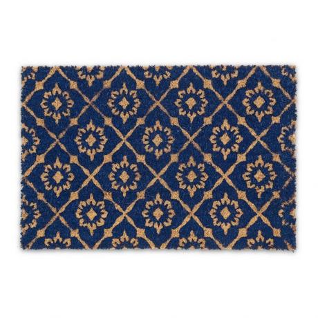 Northio Fußmatte aus Kokosfaser mit Blumenmuster  