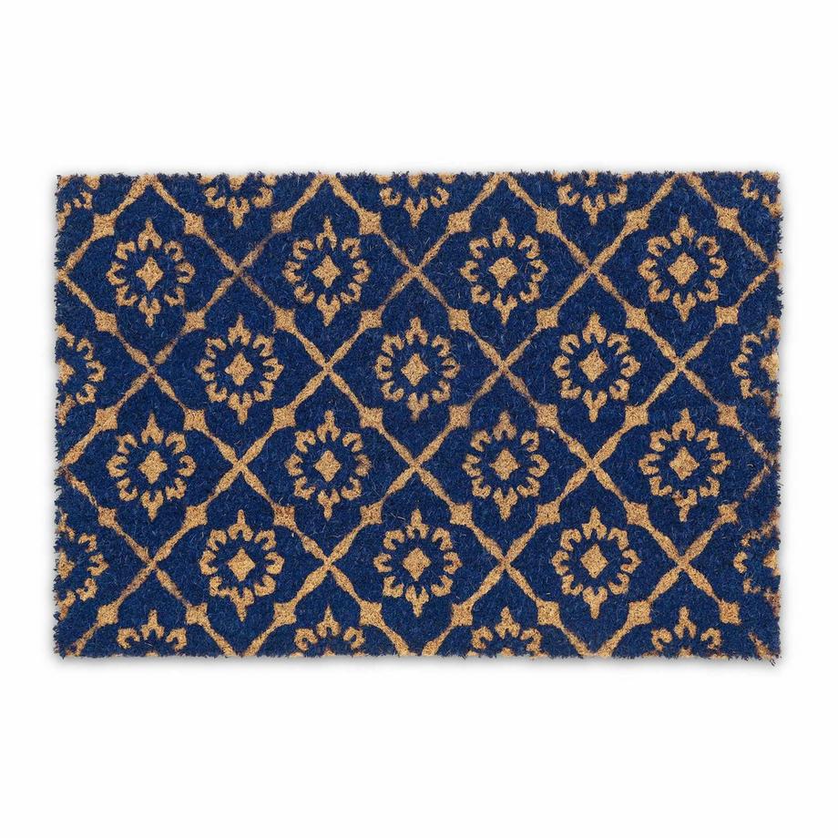 Zerbino in fibra di cocco con motivo floreale