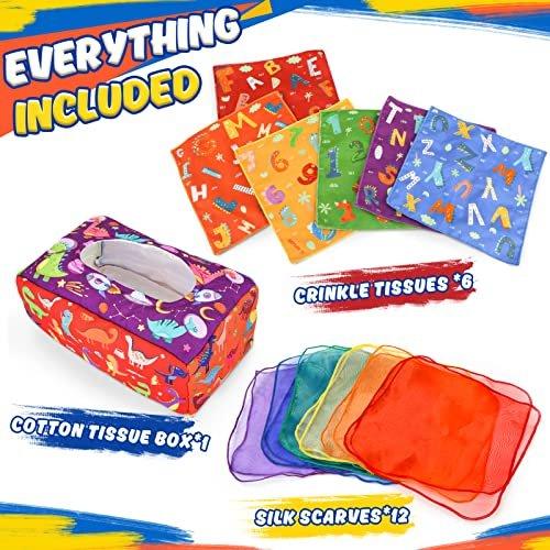 Activity-board  Sensory Baby Dinosaurier Tissue Box, enthalten farbige Tuch Sensory 