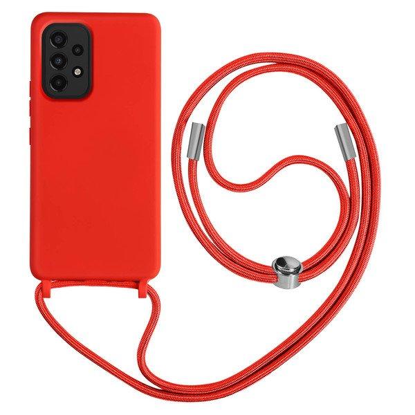 Avizar  Coque Cordon Samsung Galaxy A33 5G Rouge 