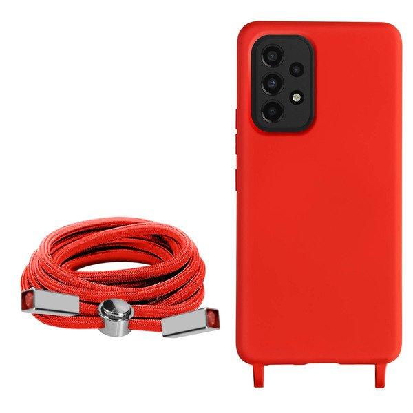 Avizar  Coque Cordon Samsung Galaxy A33 5G Rouge 