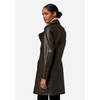 RICANO  Manteau en cuir  Mang-1, style vintage 