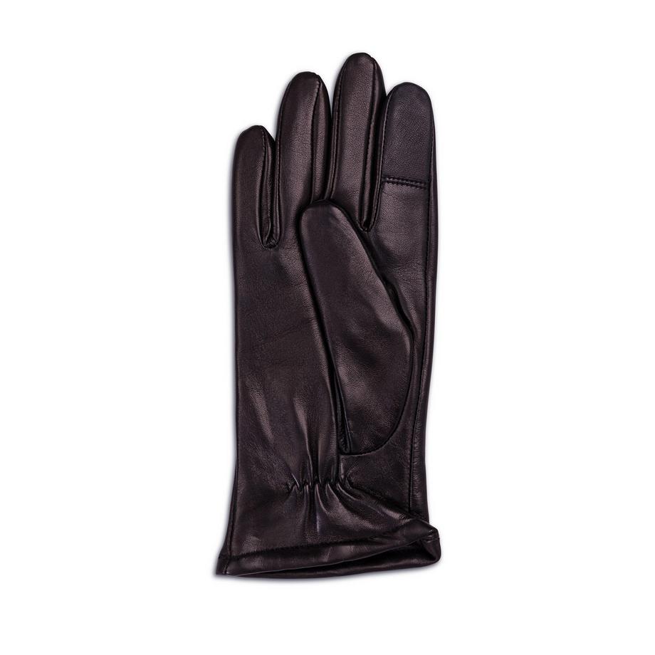 CASH-MERE.CH Gants en cuir doublure cachemire fonction écran tactile  
