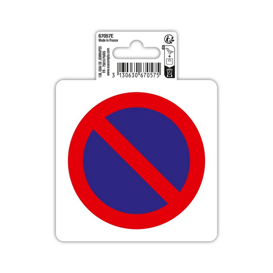 Cartello adesivo quadrato 10x10cm DIVIETO DI SOSTA