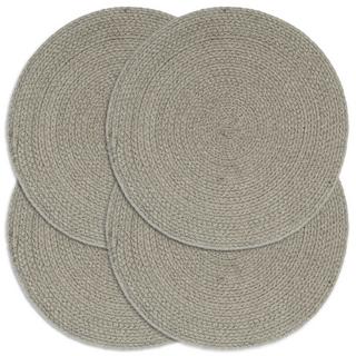 VidaXL Napperons  pcs rond coton coton  