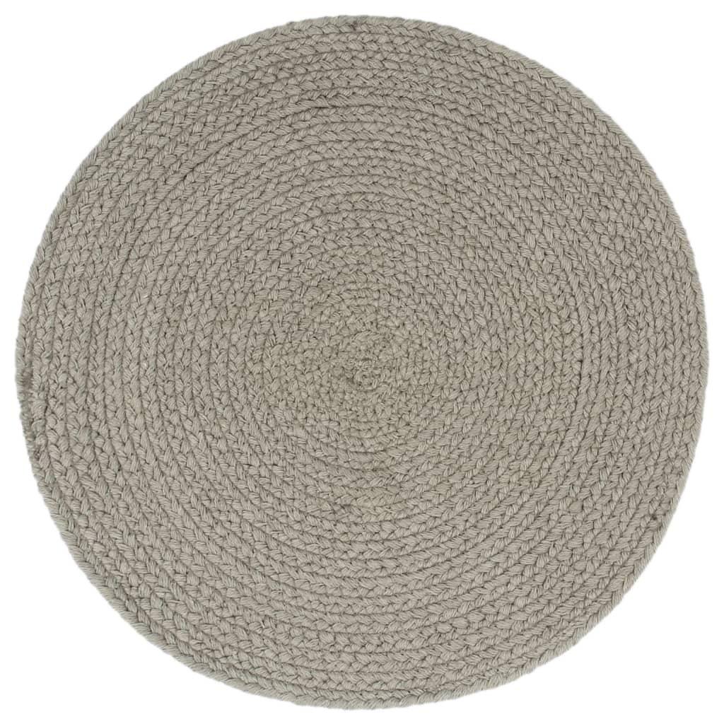 VidaXL Napperons  pcs rond coton coton  