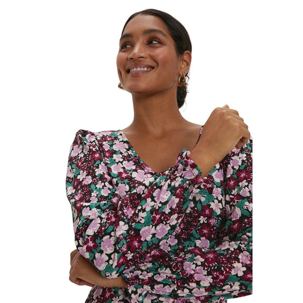 Dorothy Perkins Mini Abito Scollo a V Maniche Lunghe  