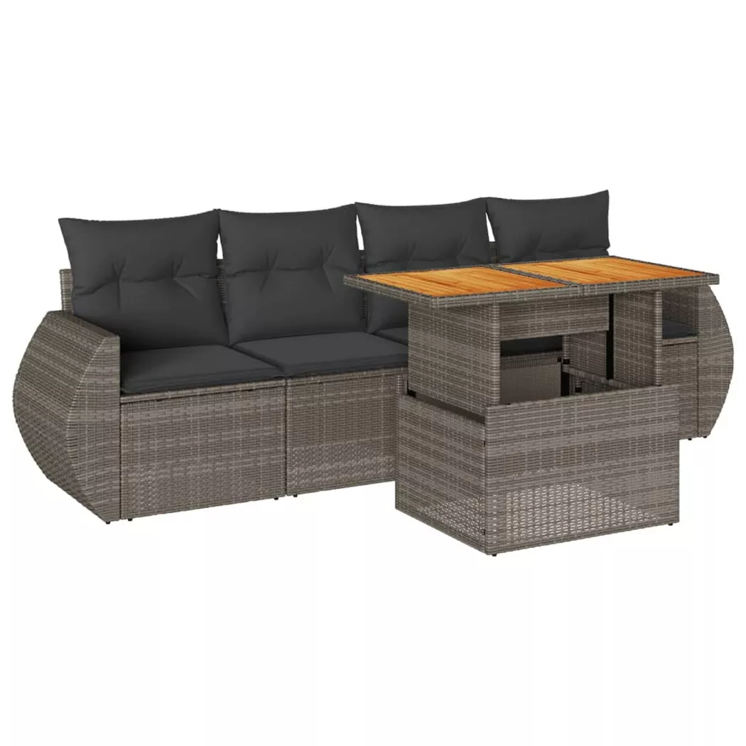 VidaXL - Garten sofagarnitur poly-rattan, One Size, Grau