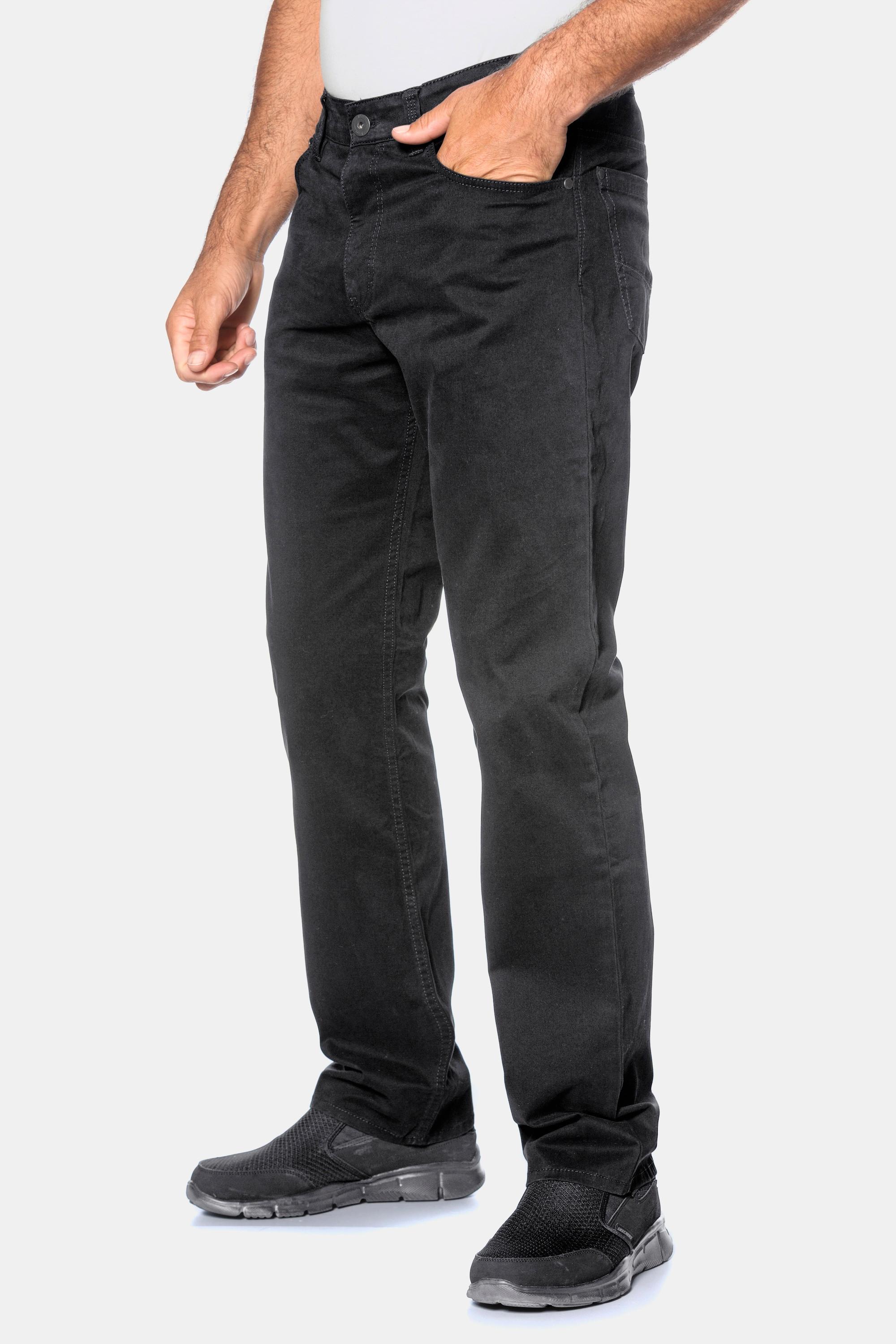 JP1880  Pantaloni di twill con colorazione Superblack, cintura comoda e vestibilità normale 