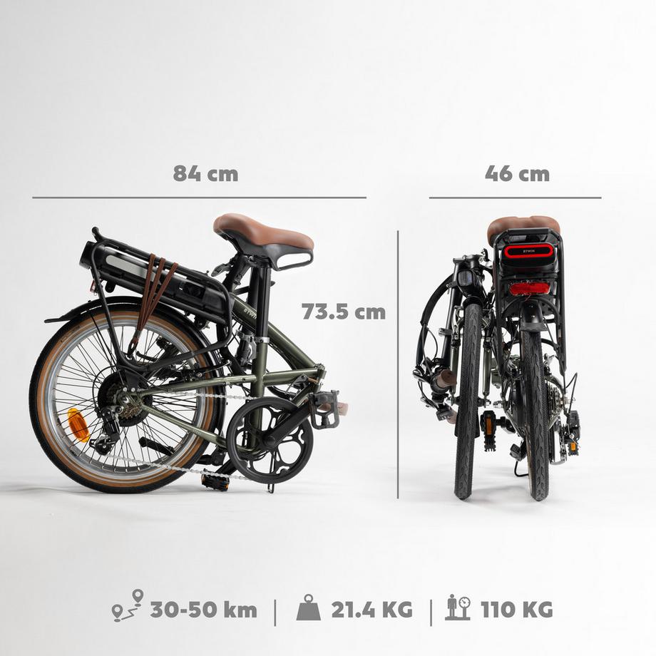 BTWIN  Vélo pliant assistance électrique cadre acier 