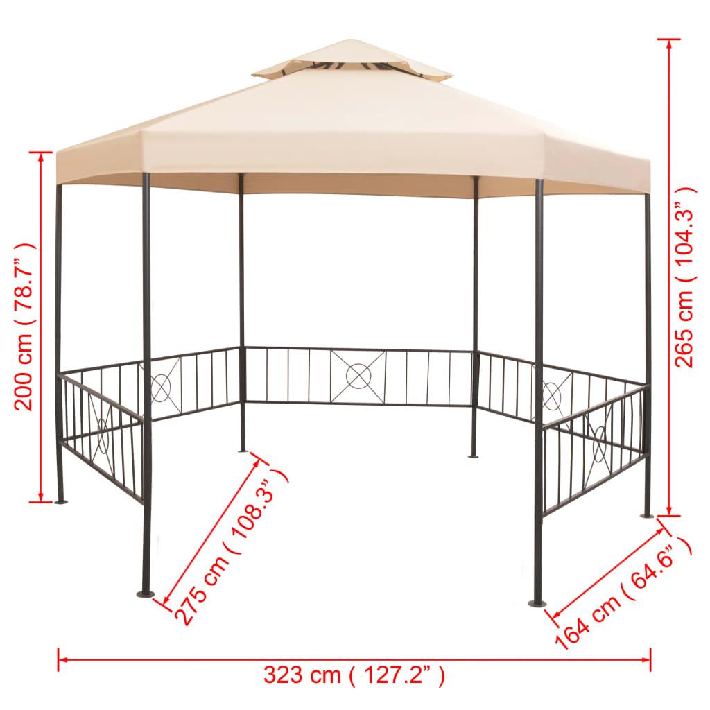 VidaXL Chapiteau de jardin tissu  