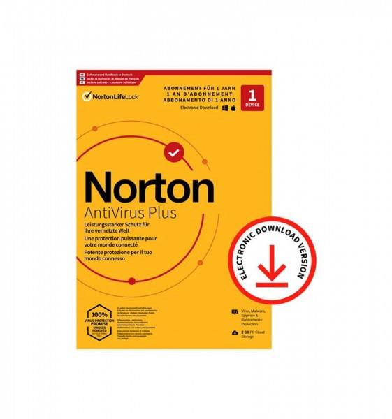 Norton  Antivirus Plus (1 J., 1 x, Windows, Android, iOS, macOS, Vollversion) 