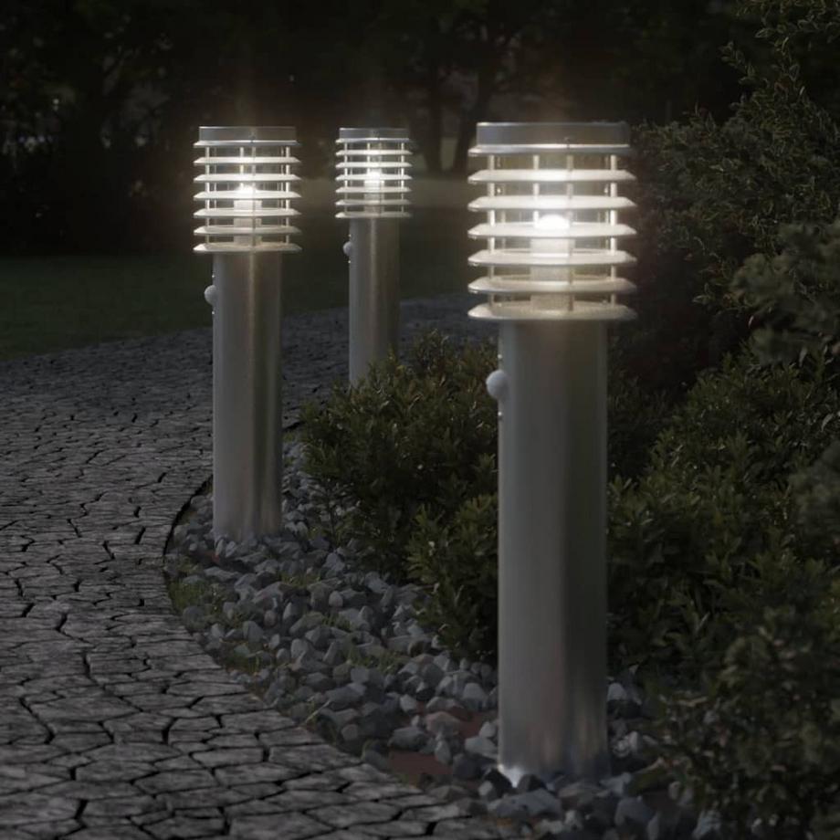 VidaXL Lampadaire d'extérieur acier inoxydable  
