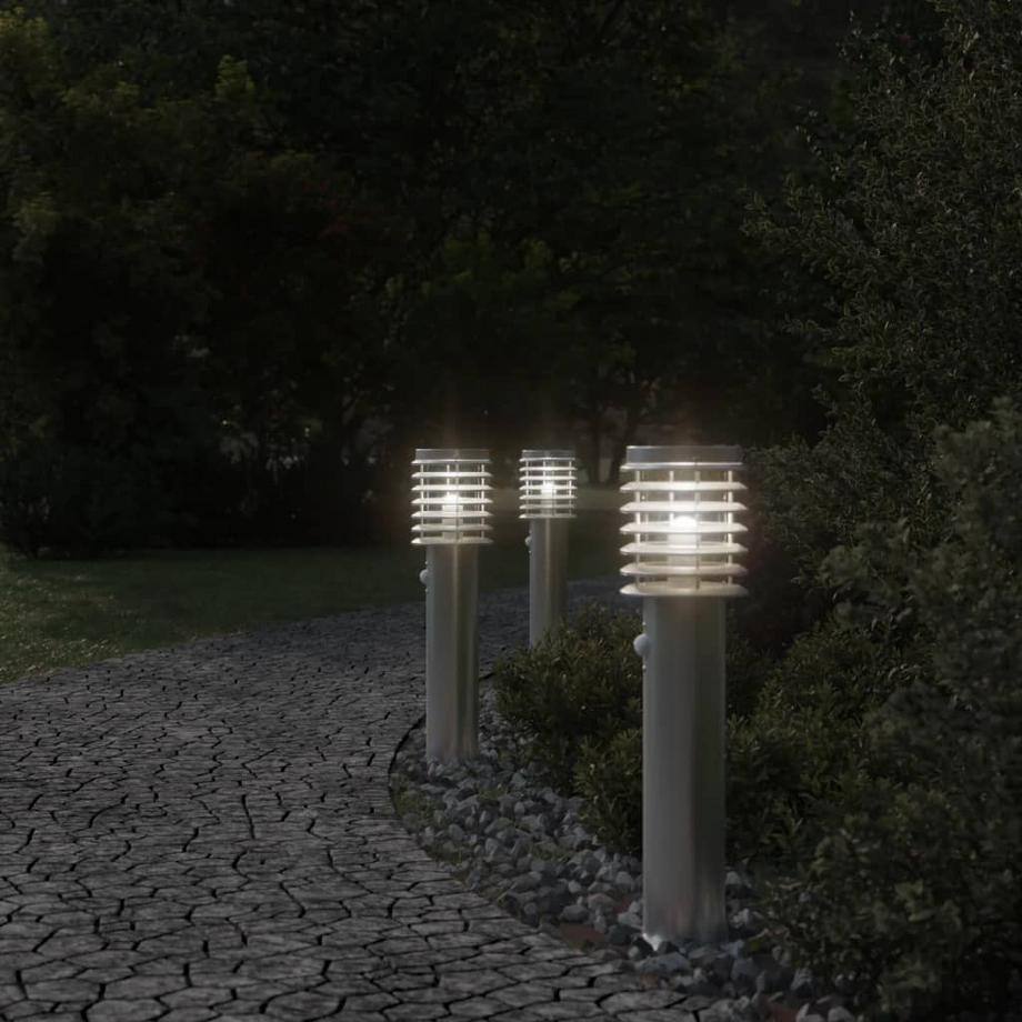 VidaXL Lampadaire d'extérieur acier inoxydable  