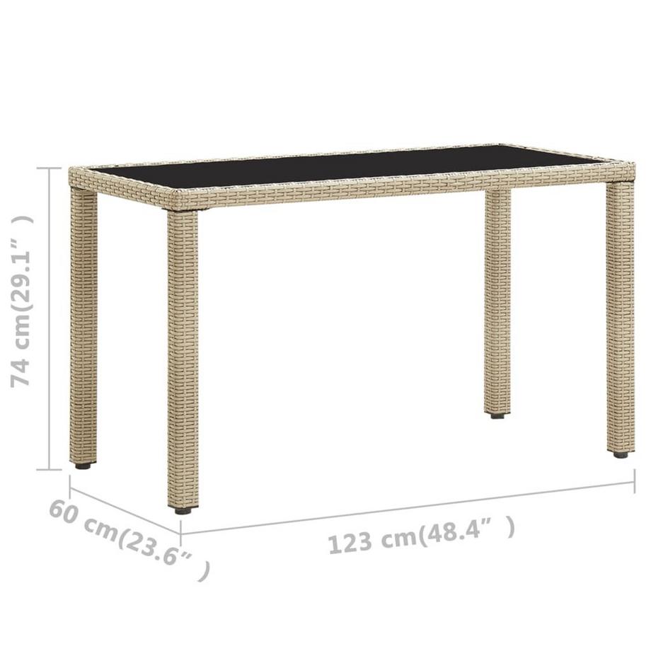 VidaXL Gartentisch poly-rattan  