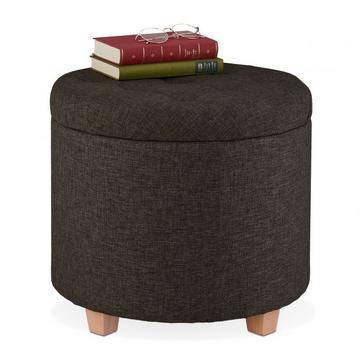 Tabouret rond avec espace de rangement