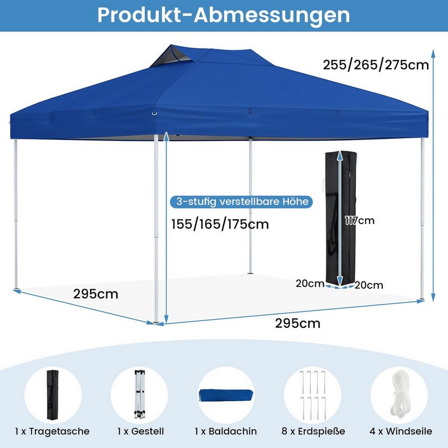 Northix Pop-Up-Pavillon UV 50+ wasserdicht  