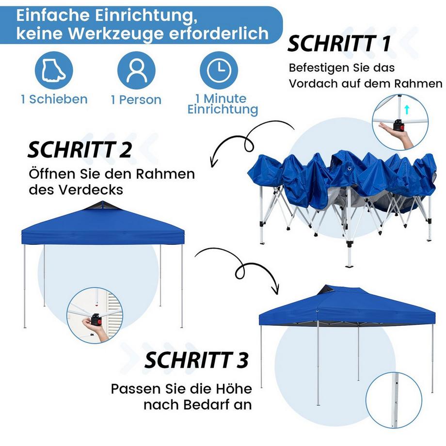 Northix Pop-Up-Pavillon UV 50+ wasserdicht  