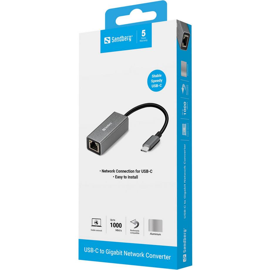 Sandberg  Sandberg USB-C Gigabit Network Adapter 