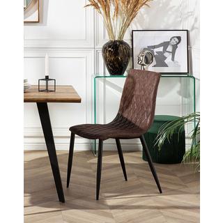 Beliani Chaise de salle à manger en Cuir PU Glamour MONTANA  