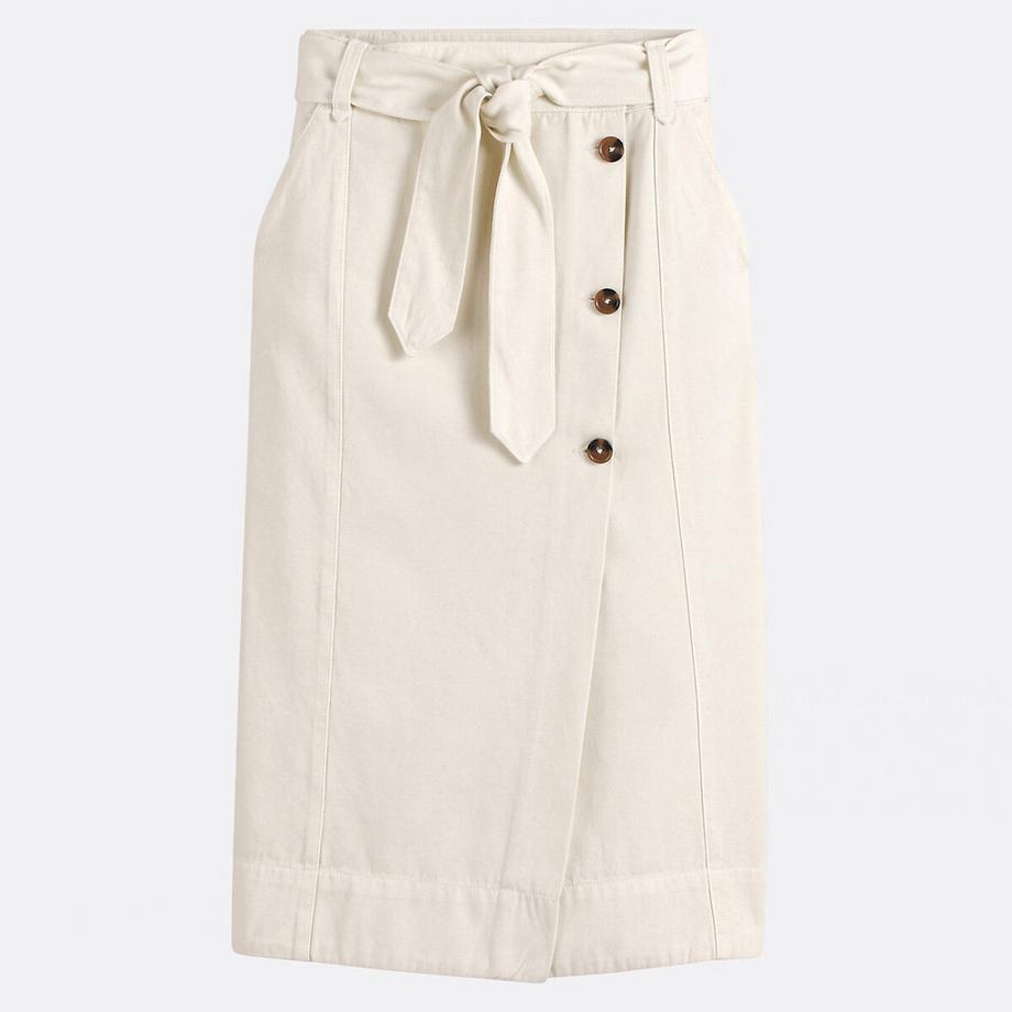 La Redoute Collections Midirock Wickeloptik Baumwoll-Twill  