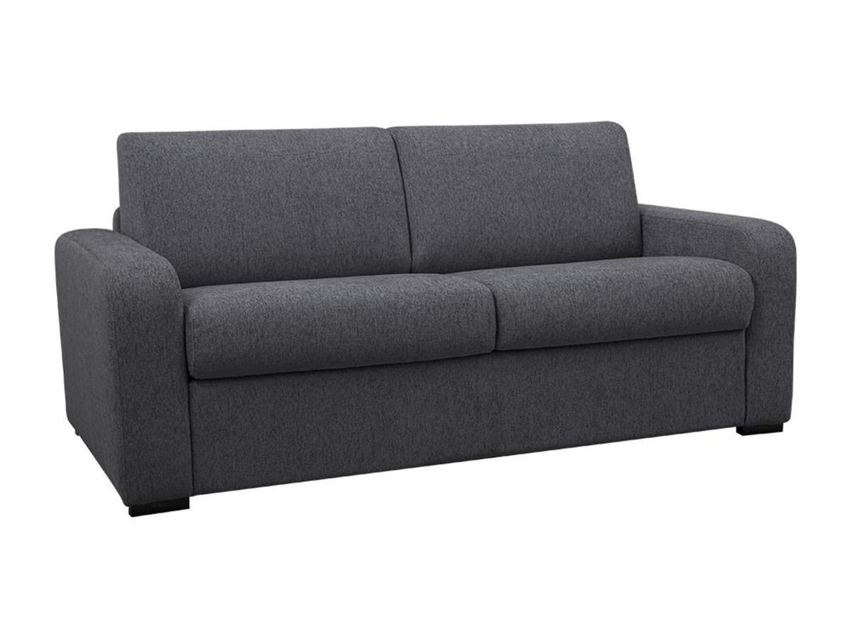 Image of Schlafsofa mit Matratze 4-Sitzer - Liegefläche 160 cm - Matratze 14 cm - Stoff - Anthrazit - BEVIS Schlafsofa mit Matratze 4-Sitzer - Liegefläche 160 cm - Matratze 14 cm - Stoff - Anthrazit - BEVIS
