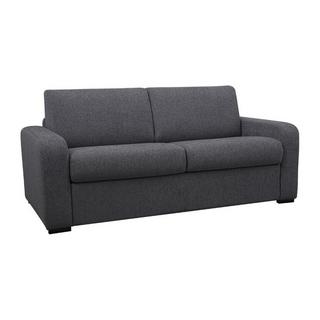 Vente-unique Divano letto 4 posti a ribalta Materasso 14 cm Tessuto Antracite - BEVIS  