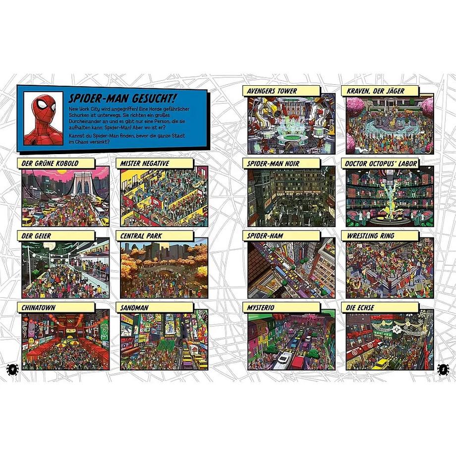 Marvel: Wo ist Spider-Man? Das große Wimmelbuch MARVEL; Steindamm, Constanze (Übersetzung) Gebundene Ausgabe 