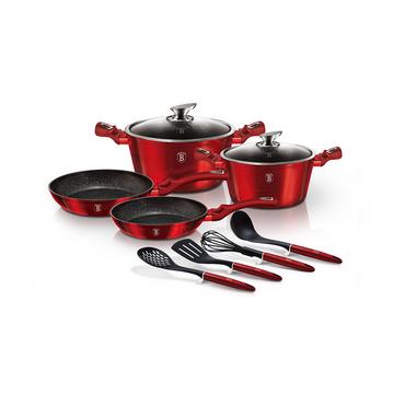 Set di utensili da cucina - 10 pezzi - rosso