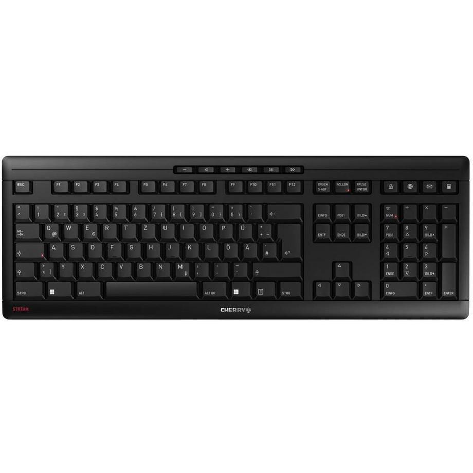Cherry  Clavier STREAM wireless, disposition allemande, clavier QWERTZ, clavier sans fil 