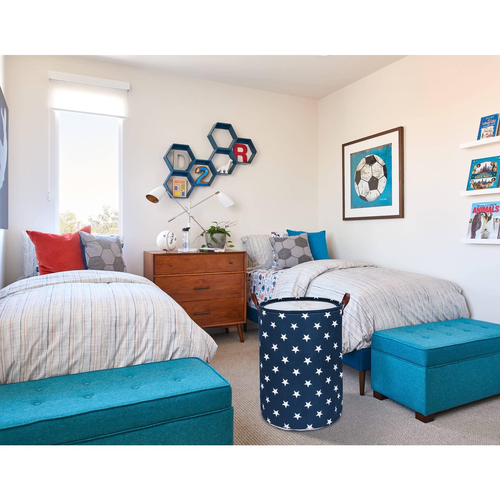 Alopini Faltbare runde Aufbewahrungswäschekörbe, Baumwolle  