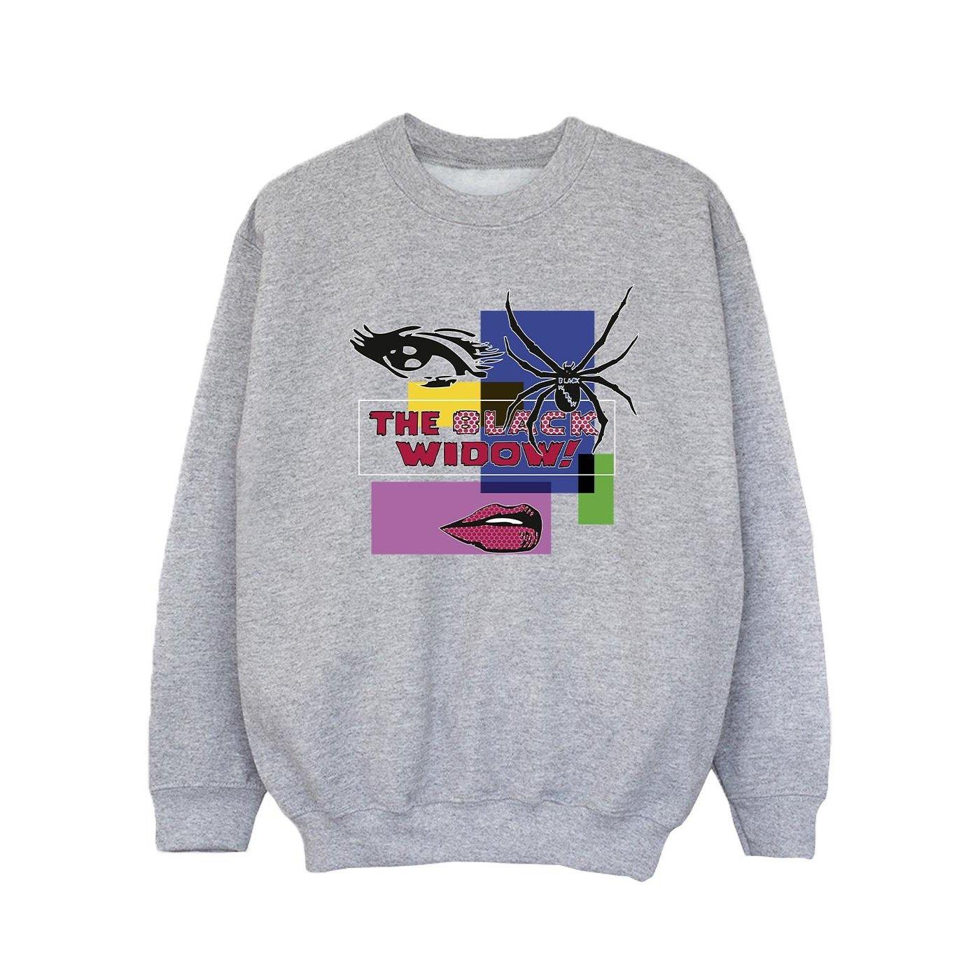 Image of Black Widow Pop Art Sweatshirt Mädchen Grau 104
