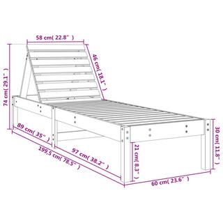 VidaXL lettino da sole Legno di pino  