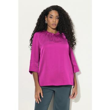 Blouse avec décolleté froncé, manches 3/4