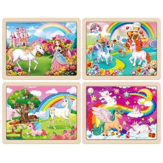 Activity-board  Puzzle Einhorn Prinzessin Teile Kinder Holzpuzzle, Vorschule Lernspielzeug 