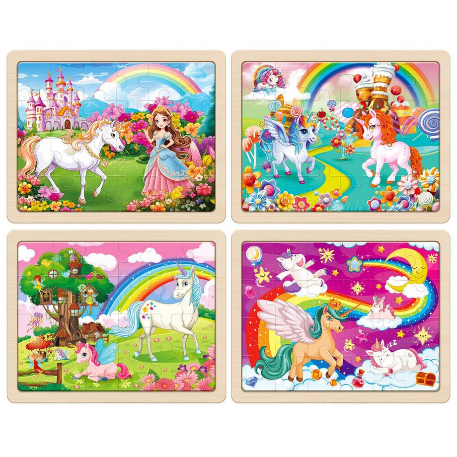Activity-board  Puzzle Einhorn Prinzessin Teile Kinder Holzpuzzle, Vorschule Lernspielzeug 