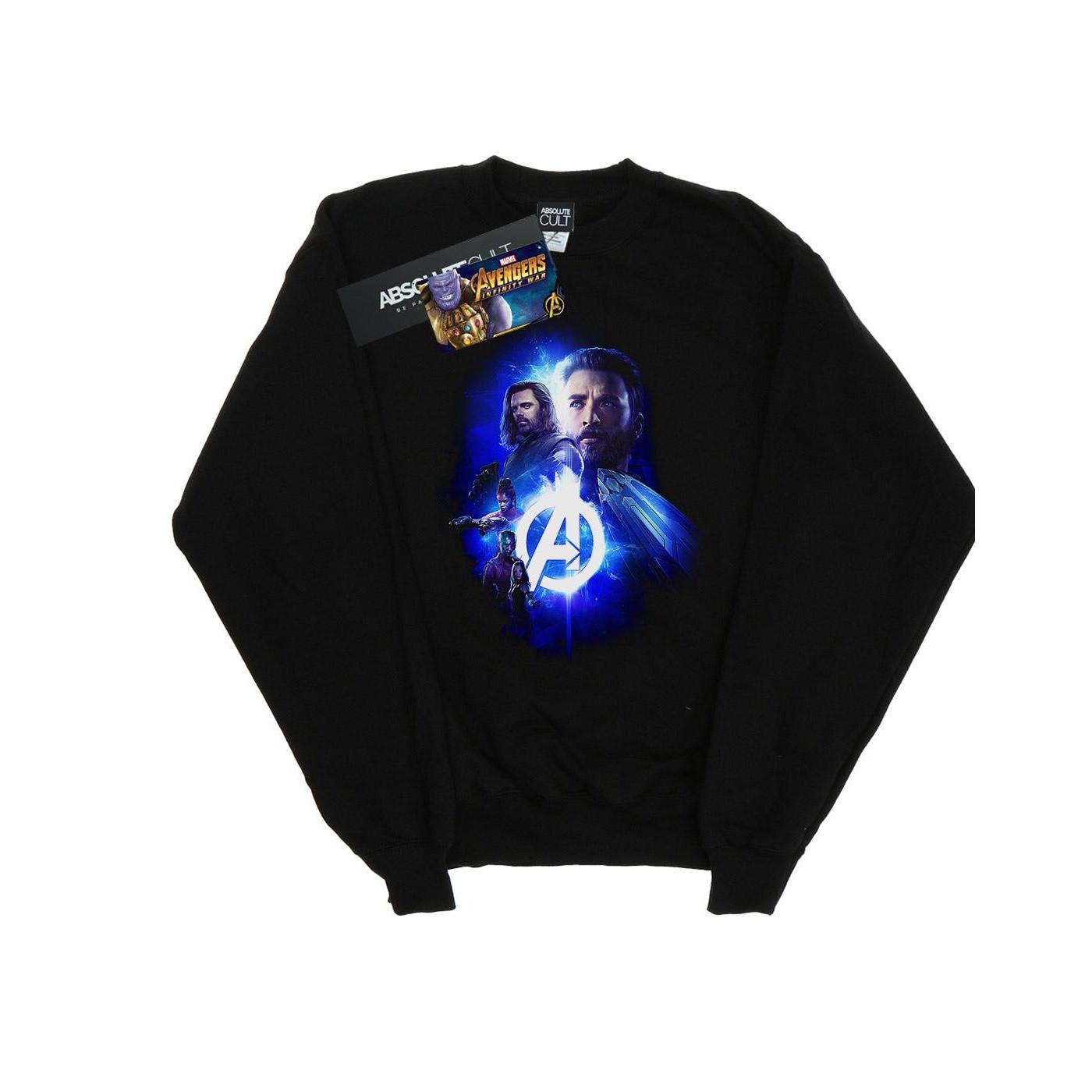 Image of Avengers Infinity War Cap Bucky Team Up Sweatshirt Mädchen Schwarz 152-158